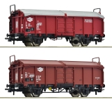Roco 6600116 - H0 - 2-tlg. Set Schiebedachwagen, MÁV, Ep. IV
